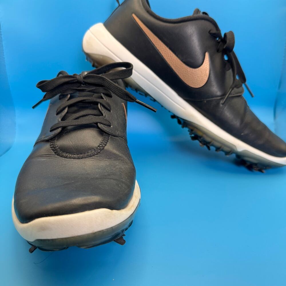 Nike Golf Shoes Soft Spike Lace Up Black White Women’s Size 9.5 AR5582-001 - Picture 8 of 11